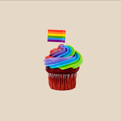 Pride Red Velvet Cupcake