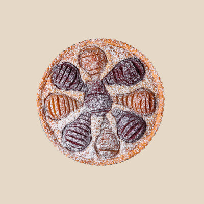 10.5 inch pear almond tart