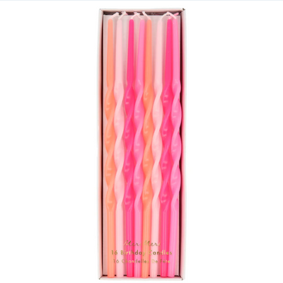 Pink Twisted Long Candles