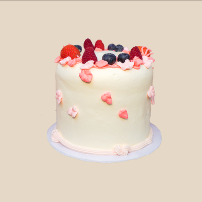 Valentine's Day Triple Berry Cake