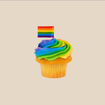 Pride Confetti Cupcake